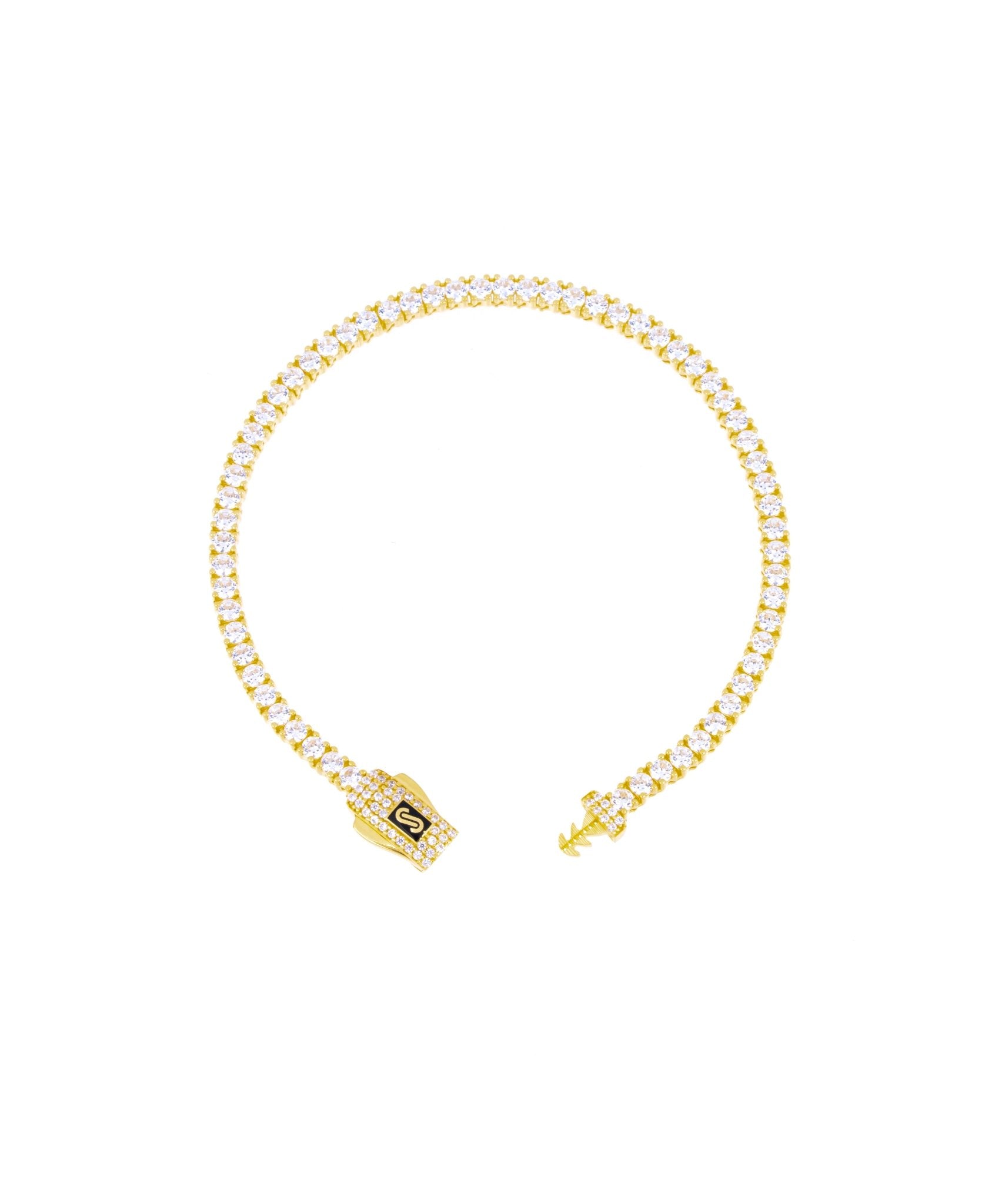Tennis bracelet by Mônaco Chain - Leonora Gold Jewelry