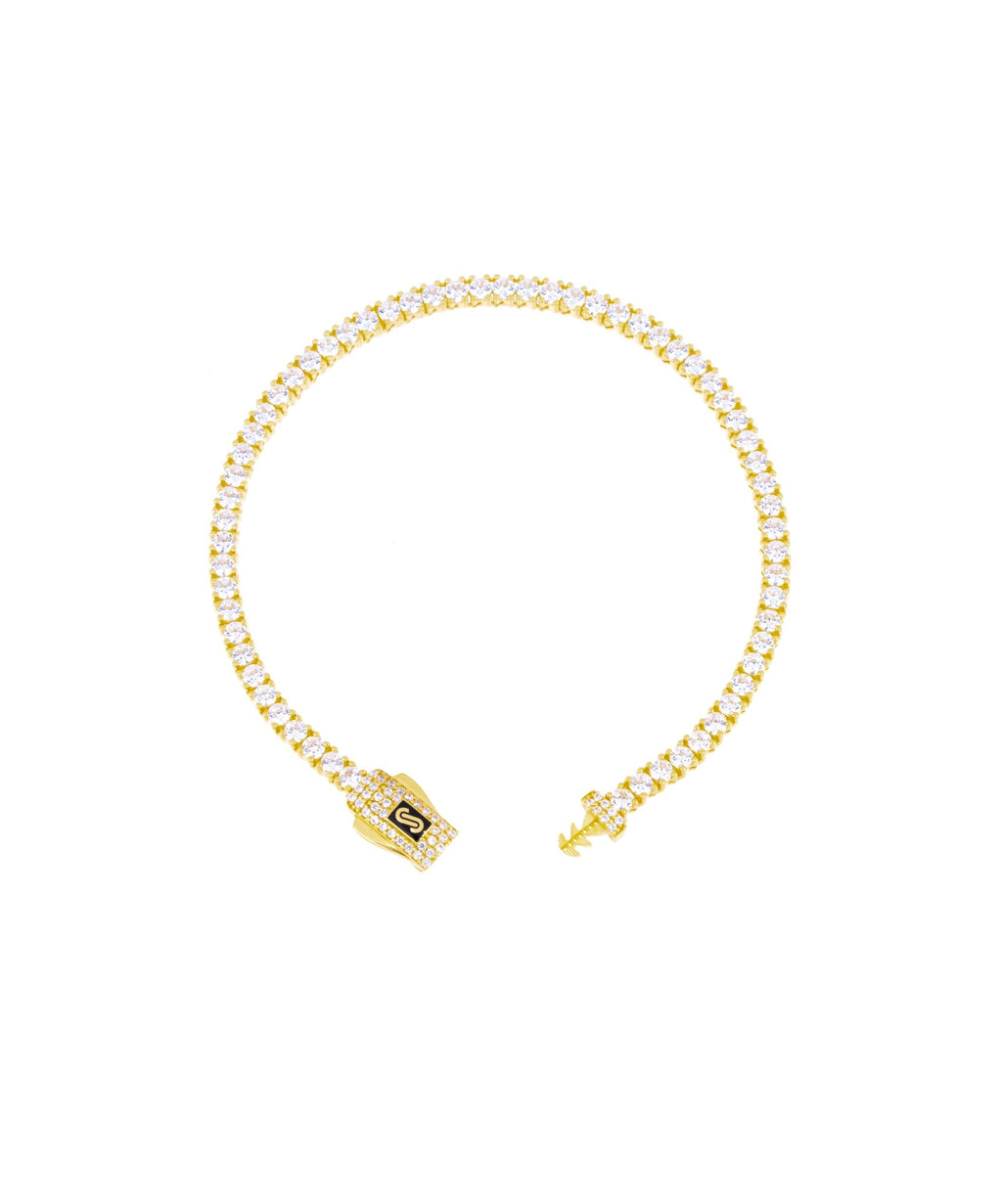 Tennis bracelet by Mônaco Chain - Leonora Gold Jewelry