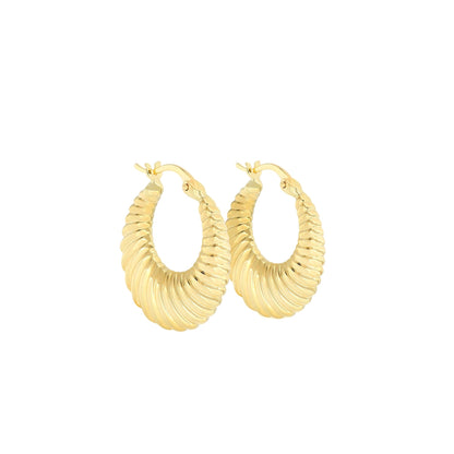 The Athena Hoops - Leonora Gold Jewelry