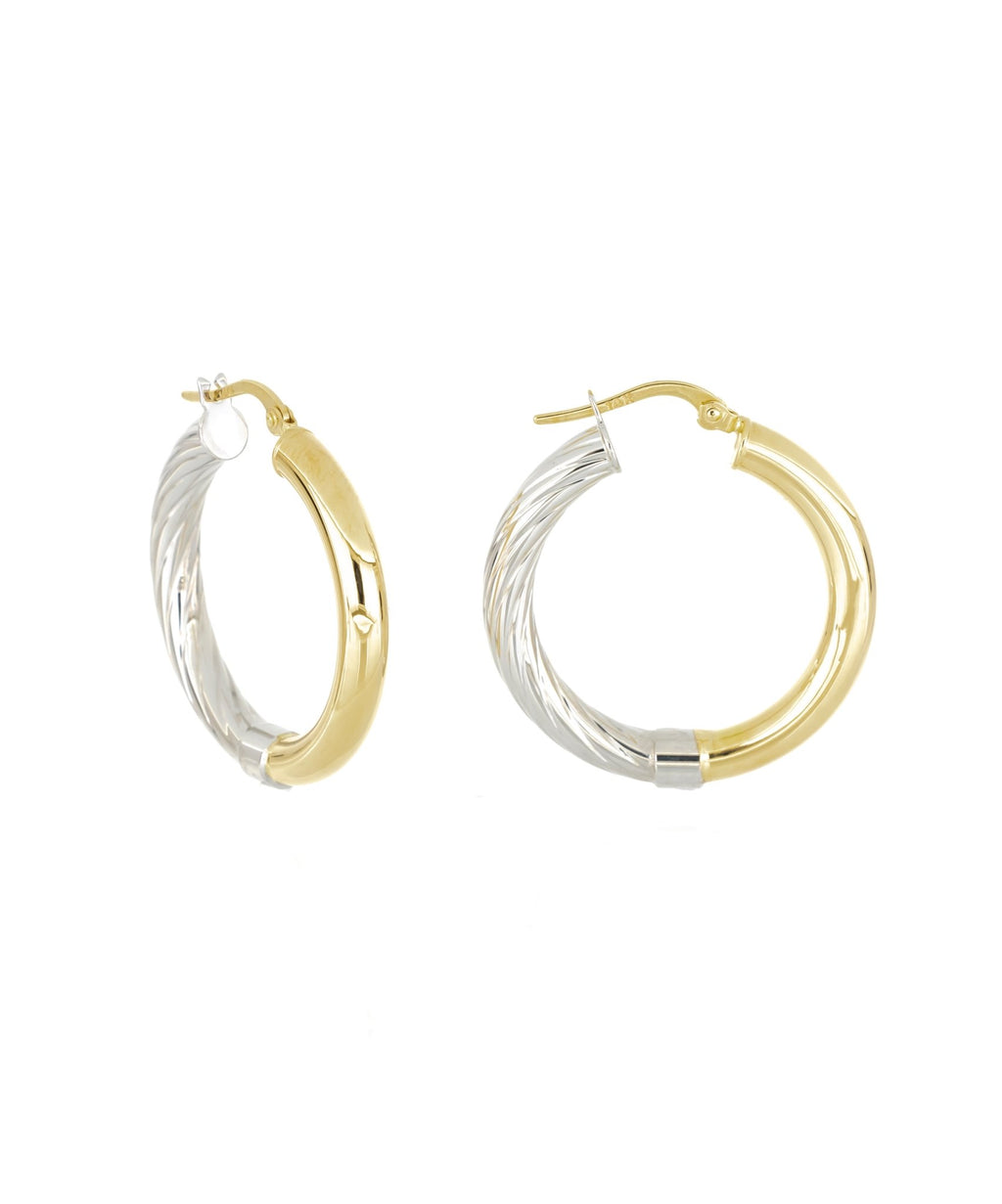 The Ava Hoops in 14k Gold - Leonora Gold Jewelry