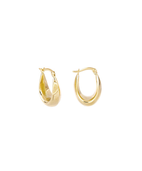 The Bianca Hoops aretes largos de oro - Leonora Gold Jewelry