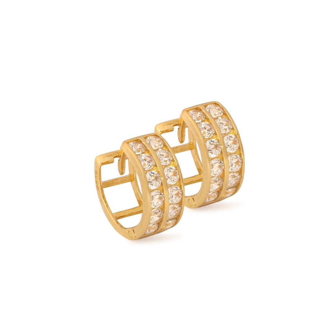 The Claire Gold Huggies - Leonora Gold Jewelry