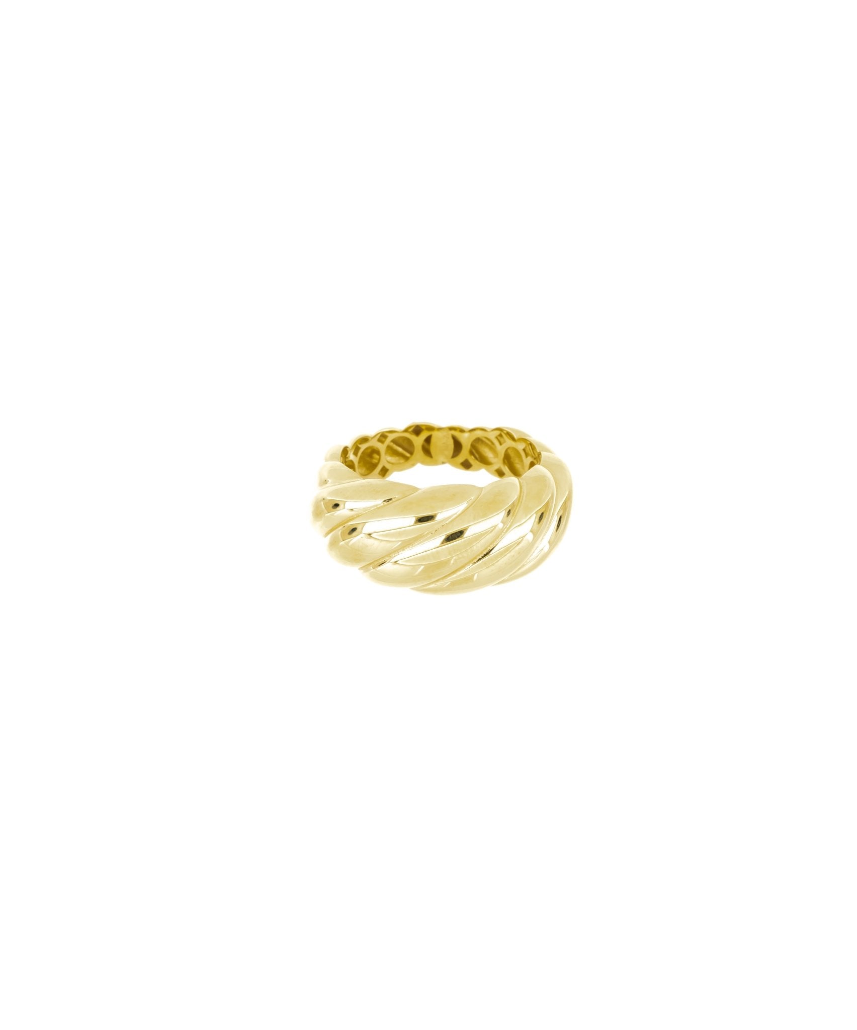 The Croissant Gold Ring - Leonora Gold Jewelry