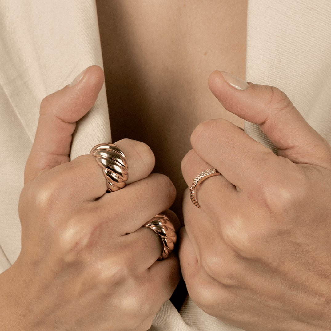 The Croissant Gold Ring - Blanche is Gold Jewelry