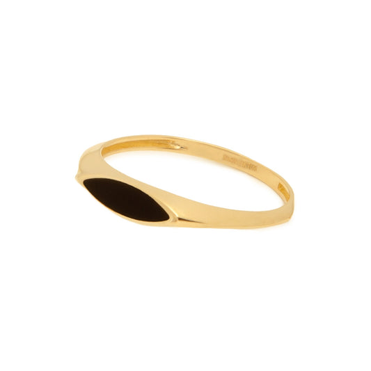 The Deco Signet Ring - Leonora Gold Jewelry