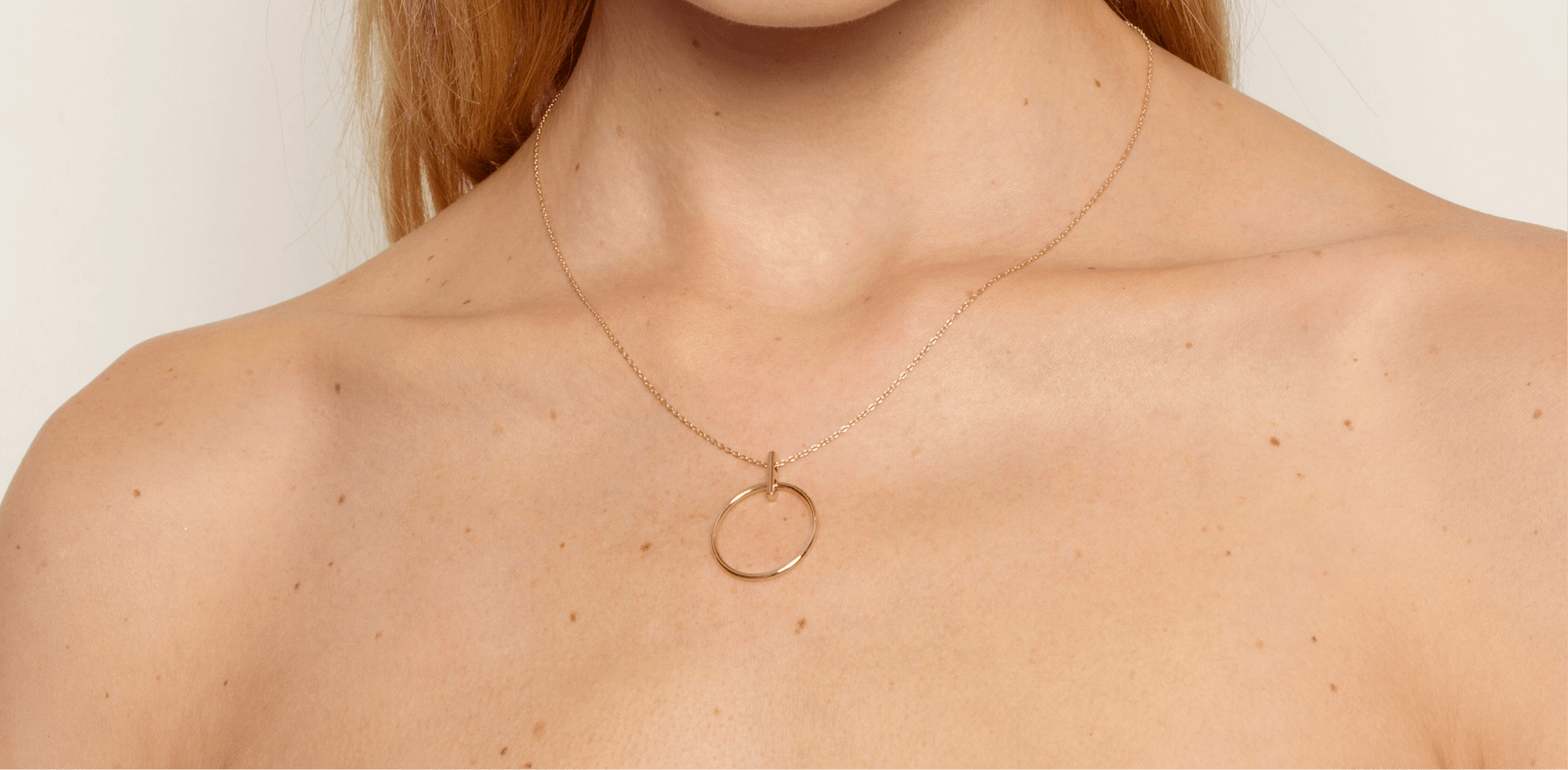 The Halo Gold Necklace - Leonora Gold Jewelry