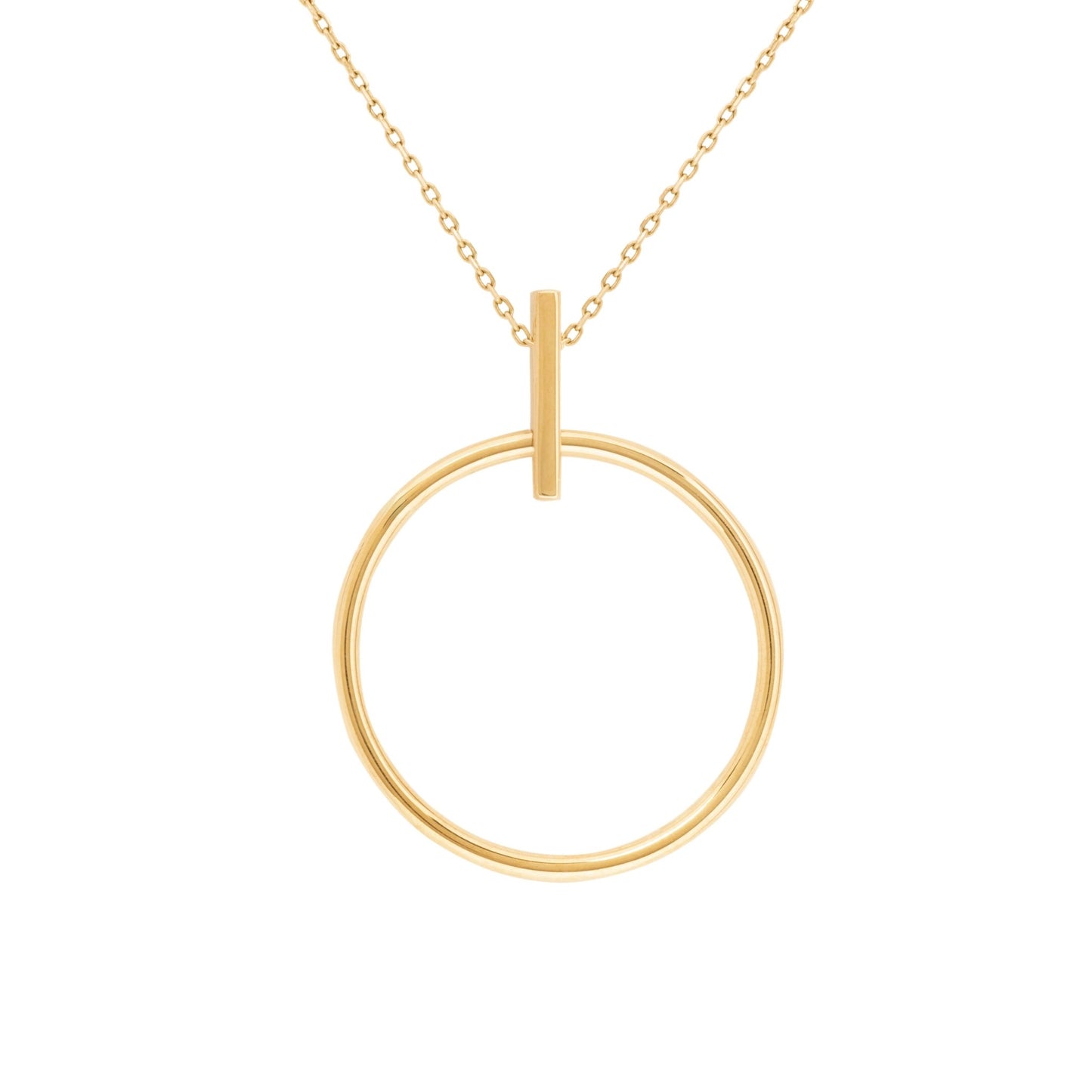 The Halo Gold Necklace - Leonora Gold Jewelry