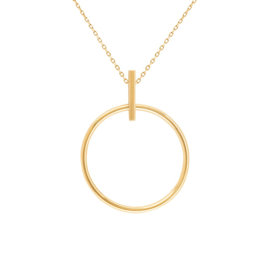 The Halo Gold Necklace - Leonora Gold Jewelry