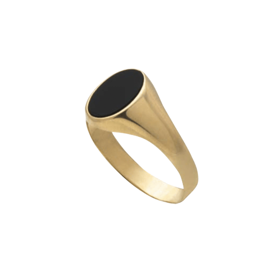 The Oval Gold Signet Ring - Blanche is Gold Jewelry