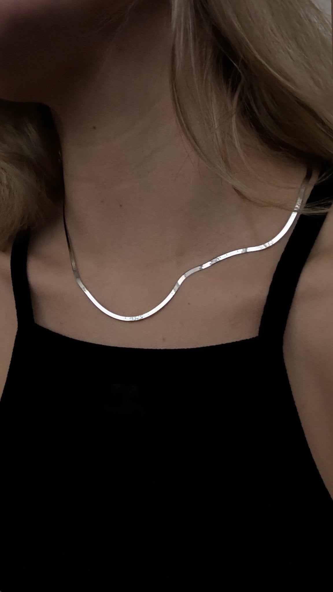 The Snake White Gold Chain - Blanche is Gold Jewelry