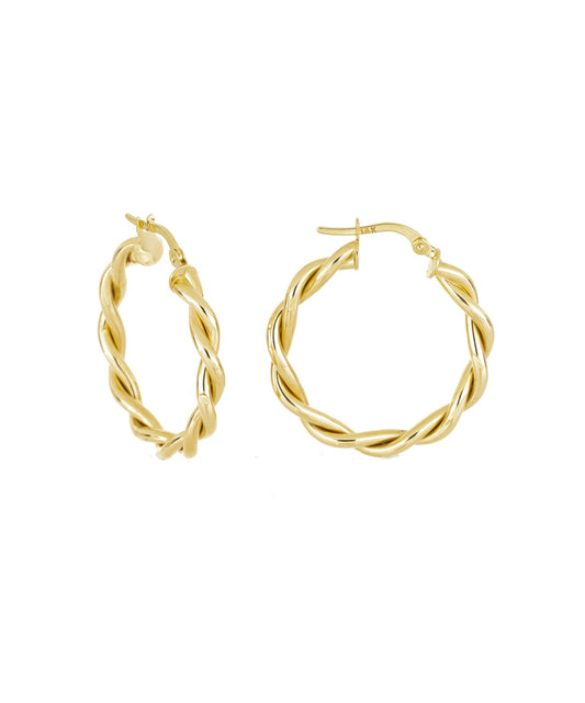 The Twisted Hoops - Leonora Gold Jewelry