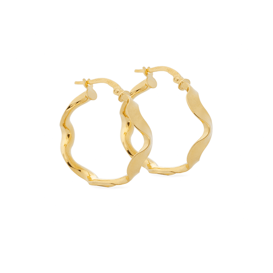 The Wavy Gold Earrings - Blanche is Gold Jewelry